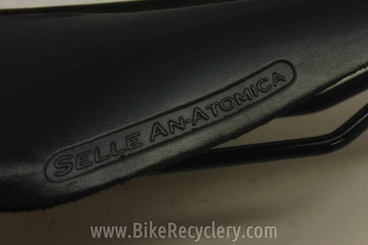 Selle Anatomica Titanico Leather Saddle: Black EXC