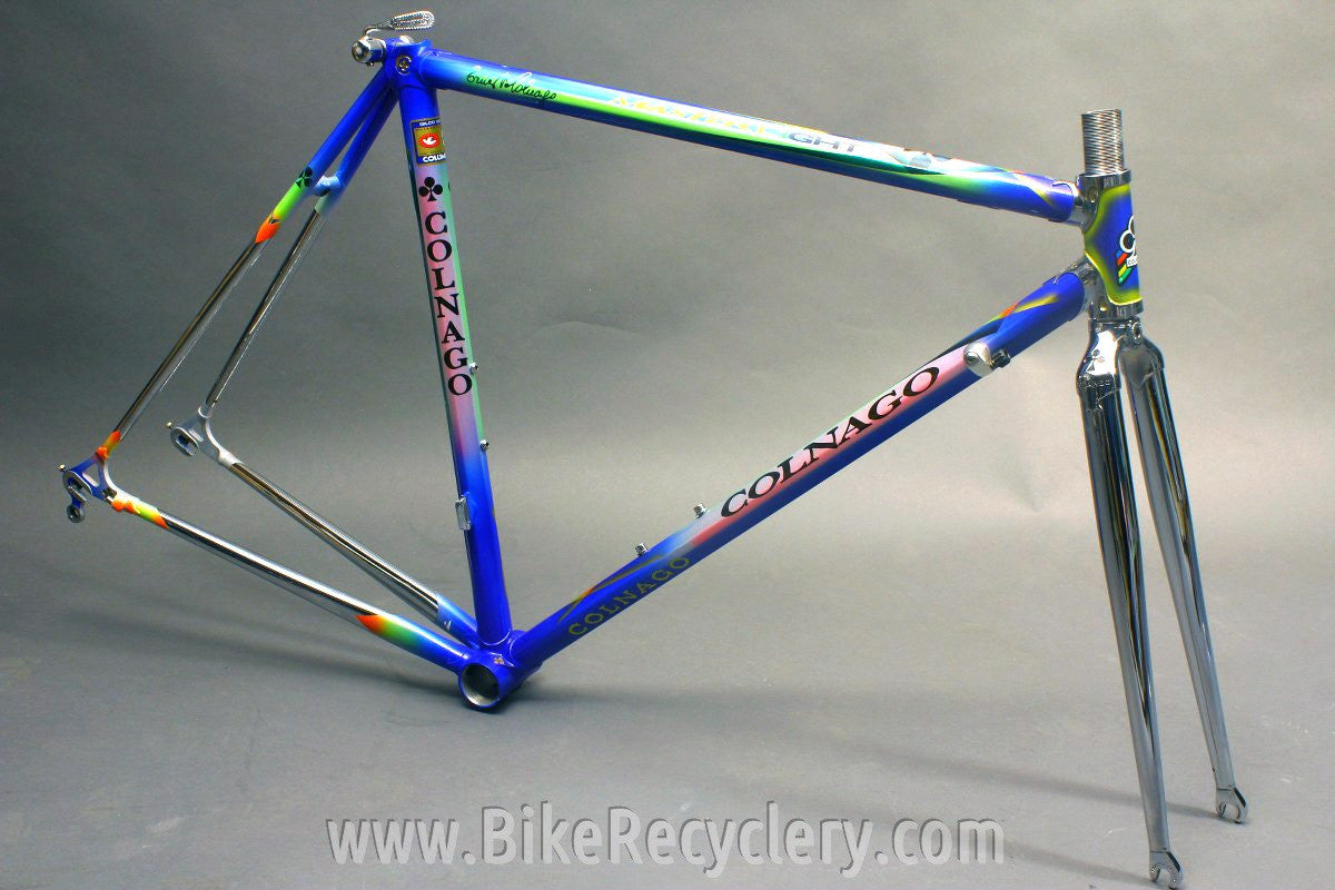NOS 1995 Colnago Master Light Frame & Fork: 51cm Art Deco Blue