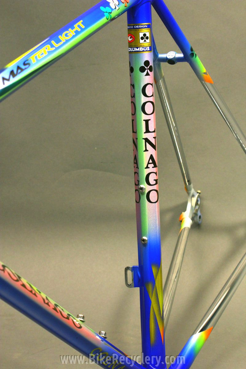 NOS 1995 Colnago Master Light Frame & Fork: 51cm Art Deco Blue