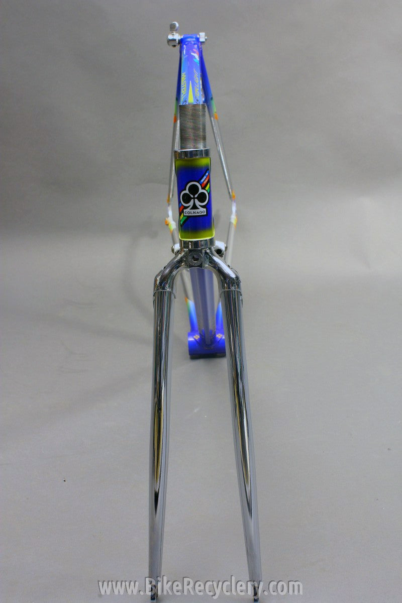 NOS 1995 Colnago Master Light Frame & Fork: 51cm Art Deco Blue