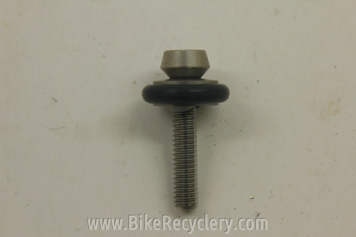 Campagnolo Brake Barrel Adjusters! Titanium w/ Black O-Rings, 5g (Pair)