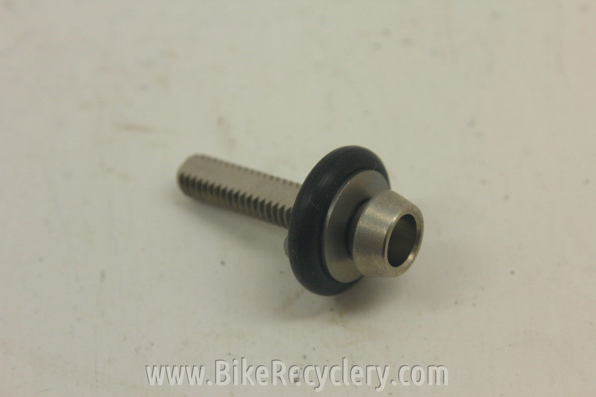 Campagnolo Brake Barrel Adjusters! Titanium w/ Black O-Rings, 5g (Pair)