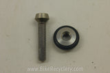 Campagnolo Brake Barrel Adjusters! Titanium w/ Black O-Rings, 5g (Pair)