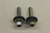 Campagnolo Brake Barrel Adjusters! Titanium w/ Black O-Rings, 5g (Pair)