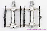 NIB/NOS Campagnolo Record Superleggeri #1038/A Pista Pedals: Black - Toe Clip Bolts - Track