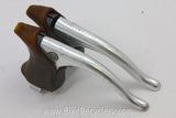 Campagnolo Nuovo Record Brake Levers: Dry Brown Hoods