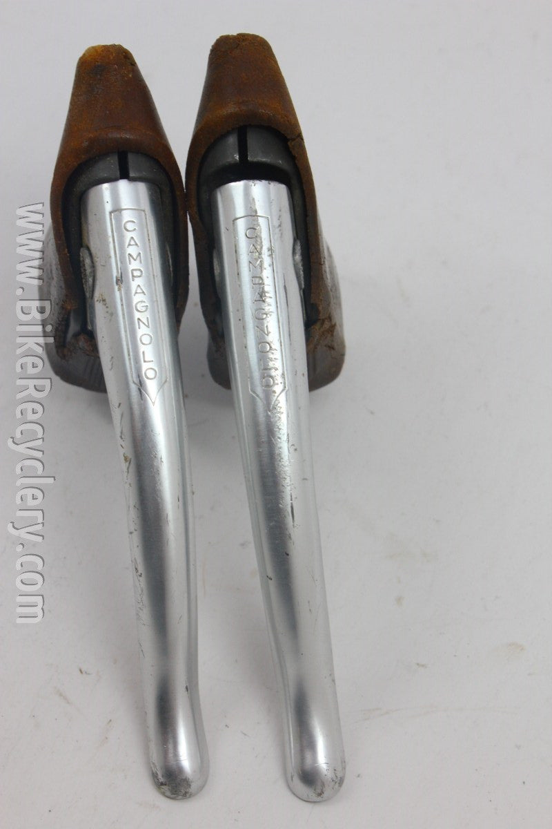 Campagnolo Nuovo Record Brake Levers: Dry Brown Hoods
