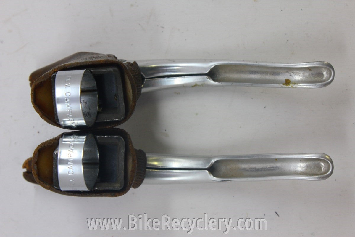 Campagnolo Nuovo Record Brake Levers: Dry Brown Hoods