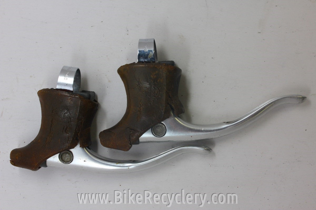 Campagnolo Nuovo Record Brake Levers: Dry Brown Hoods
