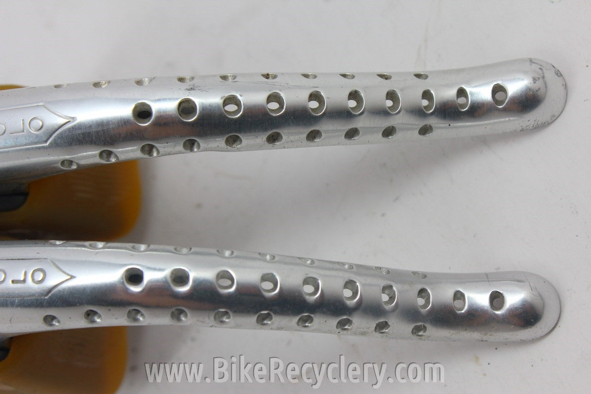 Campagnolo Super Record Brake Levers: Drilled, New Tan Hoods, Mint
