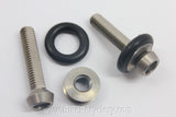 Campagnolo Brake Barrel Adjusters! Titanium w/ Black O-Rings, 5g (Pair)