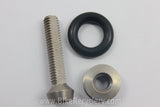 Campagnolo Brake Barrel Adjusters! Titanium w/ Black O-Rings, 5g (Pair)