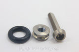 Campagnolo Brake Barrel Adjusters! Titanium w/ Black O-Rings, 5g (Pair)