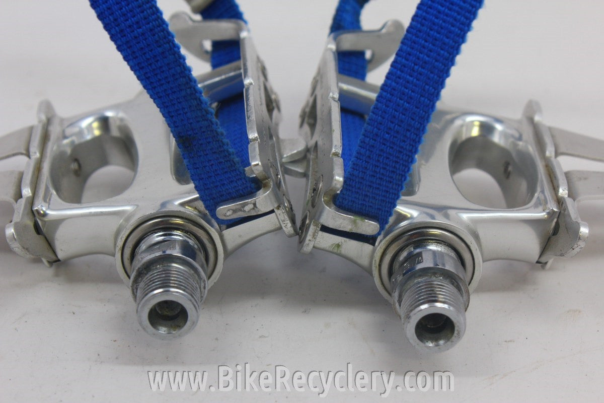 Campagnolo Croce d' Aune Pedals w/ Campy Clips, Straps: EXC+