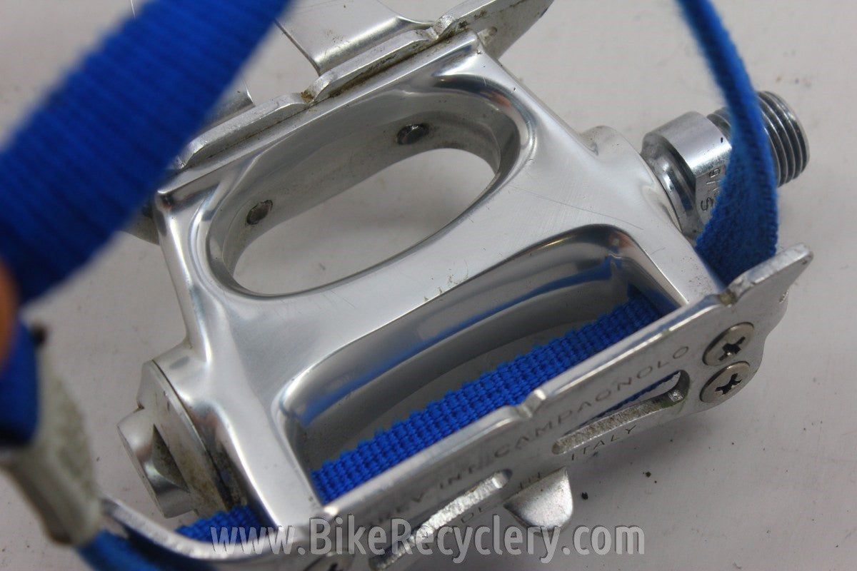 Campagnolo Croce d' Aune Pedals w/ Campy Clips, Straps: EXC+