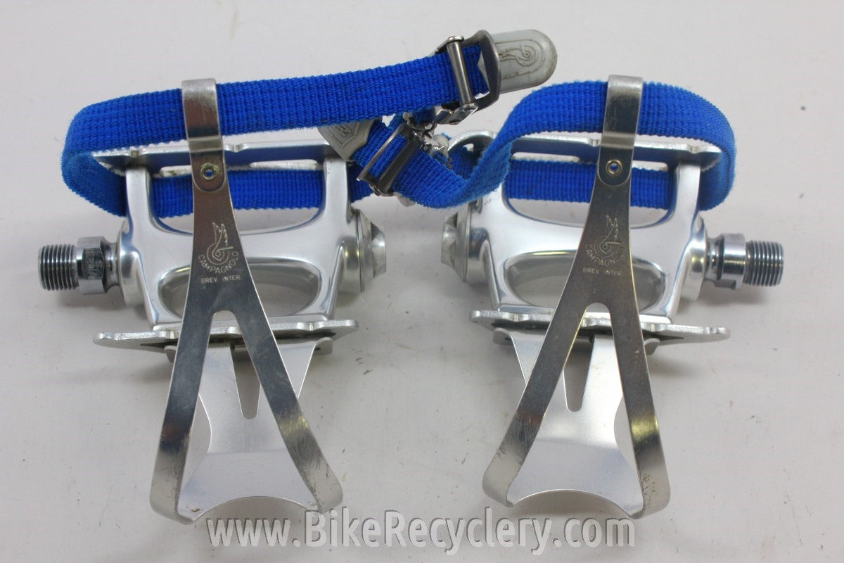 Campagnolo Croce d' Aune Pedals w/ Campy Clips, Straps: EXC+