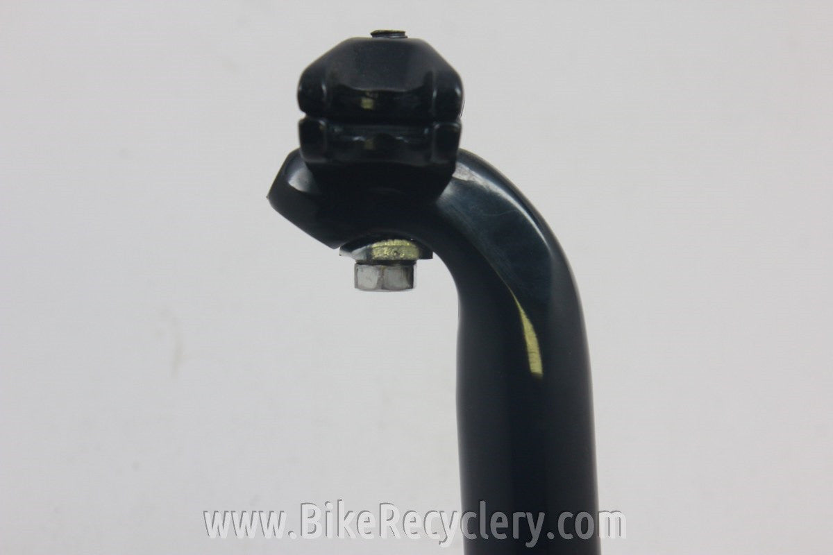 27.2mm Vintage Italian Road Bike Seatpost: Black, 215g