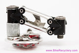 Campagnolo Super Record 4001 Rear Derailleur: Red Bullseye Pulleys - Pat 1984 (Near MINT+ Low Miles)