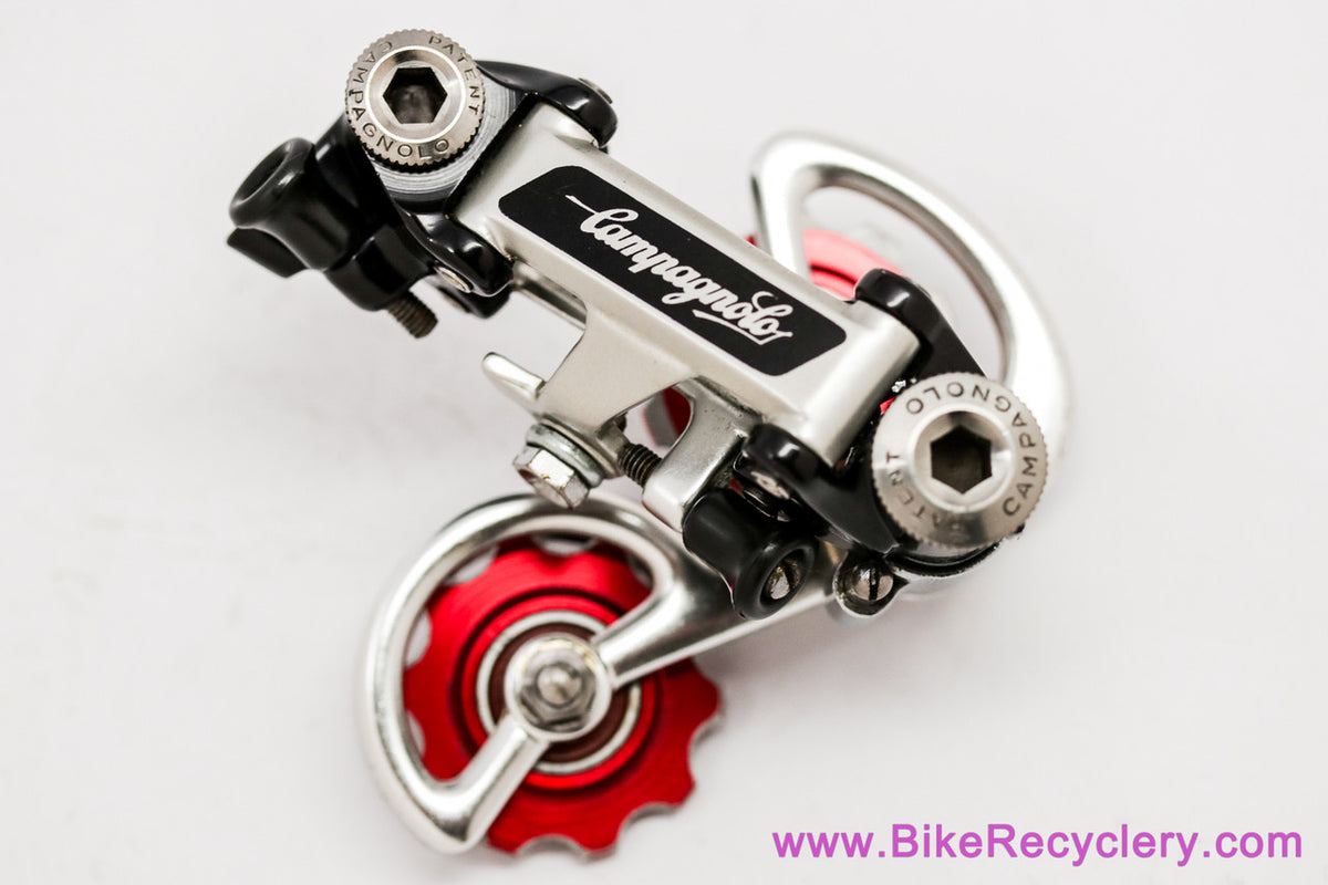 Campagnolo Super Record 4001 Rear Derailleur: Red Bullseye Pulleys - Pat 1984 (Near MINT+ Low Miles)