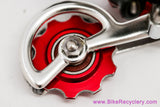 Campagnolo Super Record 4001 Rear Derailleur: Red Bullseye Jockeys - Pat 1984 (Low Miles Near Mint+)