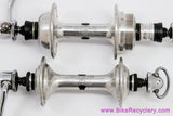 Campagnolo Nuovo Record Low Flange Hubset: 36H x 126mm - Curved QR - Front/Rear - BSA (Near Mint+ Perfect Bearings)