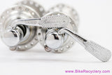 Campagnolo Nuovo Record Low Flange Hubset: 36H x 126mm - Curved QR - Front/Rear - BSA (Near Mint+ Perfect Bearings)