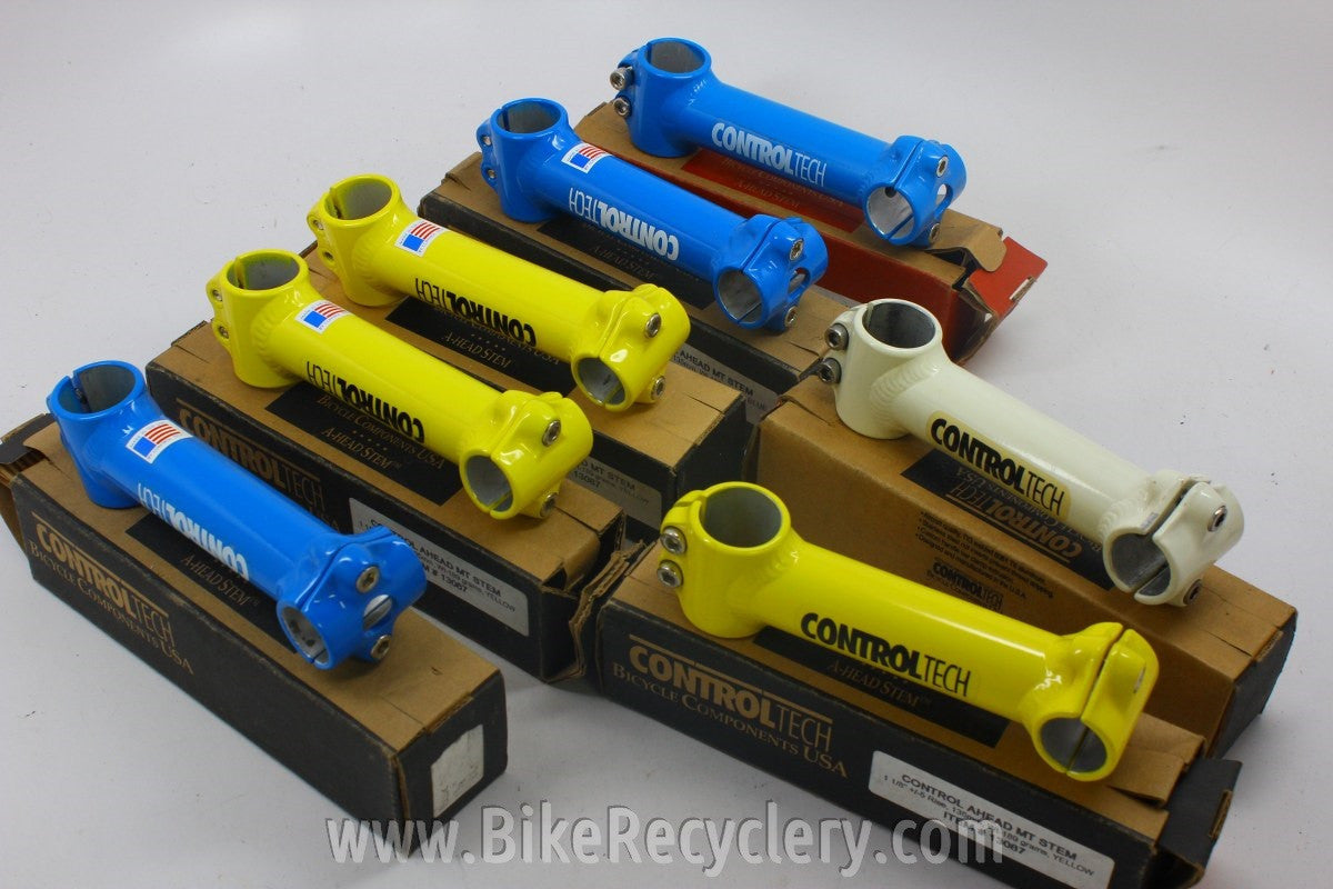 NOS/NIB Control Tech Threadless Stem: 1 1/8", 135mm x 25.4mm Blue Yellow