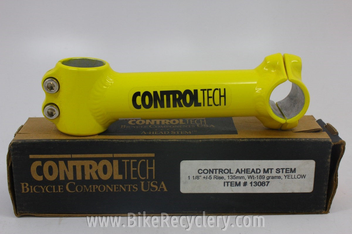 NOS/NIB Control Tech Threadless Stem: 1 1/8", 135mm x 25.4mm Blue Yellow