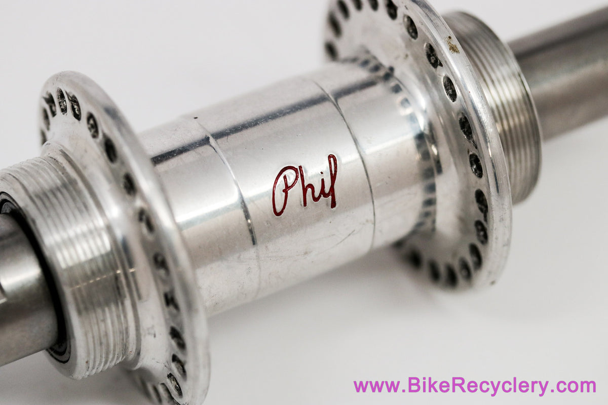 Phil Wood Tandem Disc/Drum Rear Hub: 140mm x 48H - Silver (Near Mint Perfect Bearings)