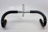 Hand Stitched Leather Handlebar Wrap on 3TTT Competizione, Criterium 90mm Stem Black/Gold