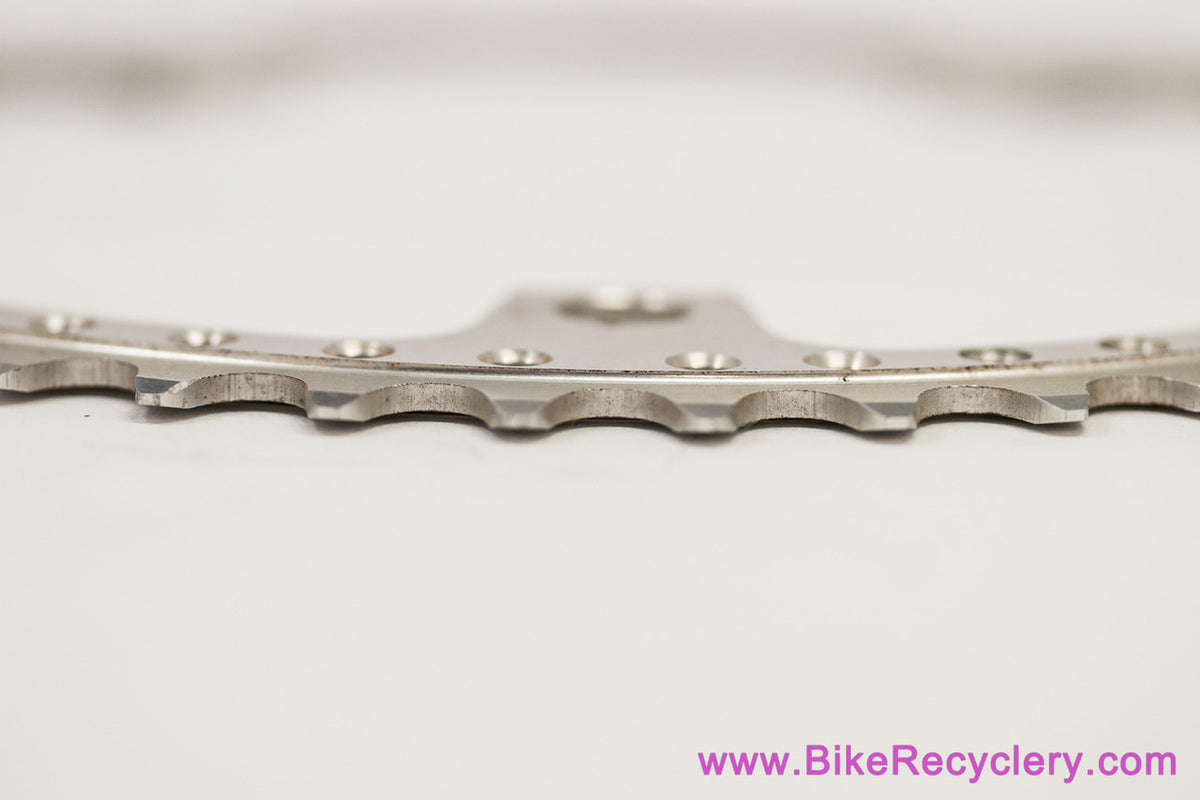 Custom Drillium Chainring: 49t x 144mm - Silver (Near Mint+ Low Miles or NOS)