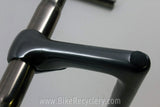 3TTT Gunmetal / Pewter Handlebars & Stem: 44cm Competizione, 110mm Record