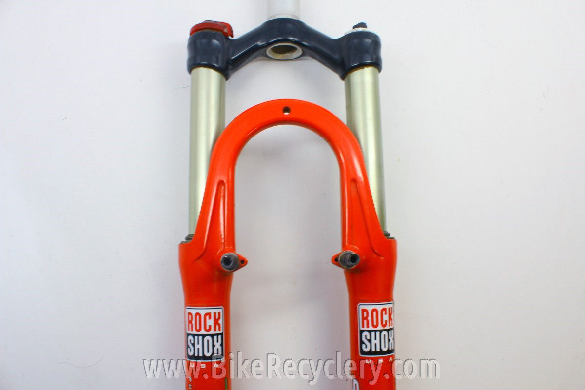 Vintage Rockshox SID SL Dual Air Fork: 1 1/8", 80mm Travel, Red, Disc/Rim Brake, Sub 3 Pounds!