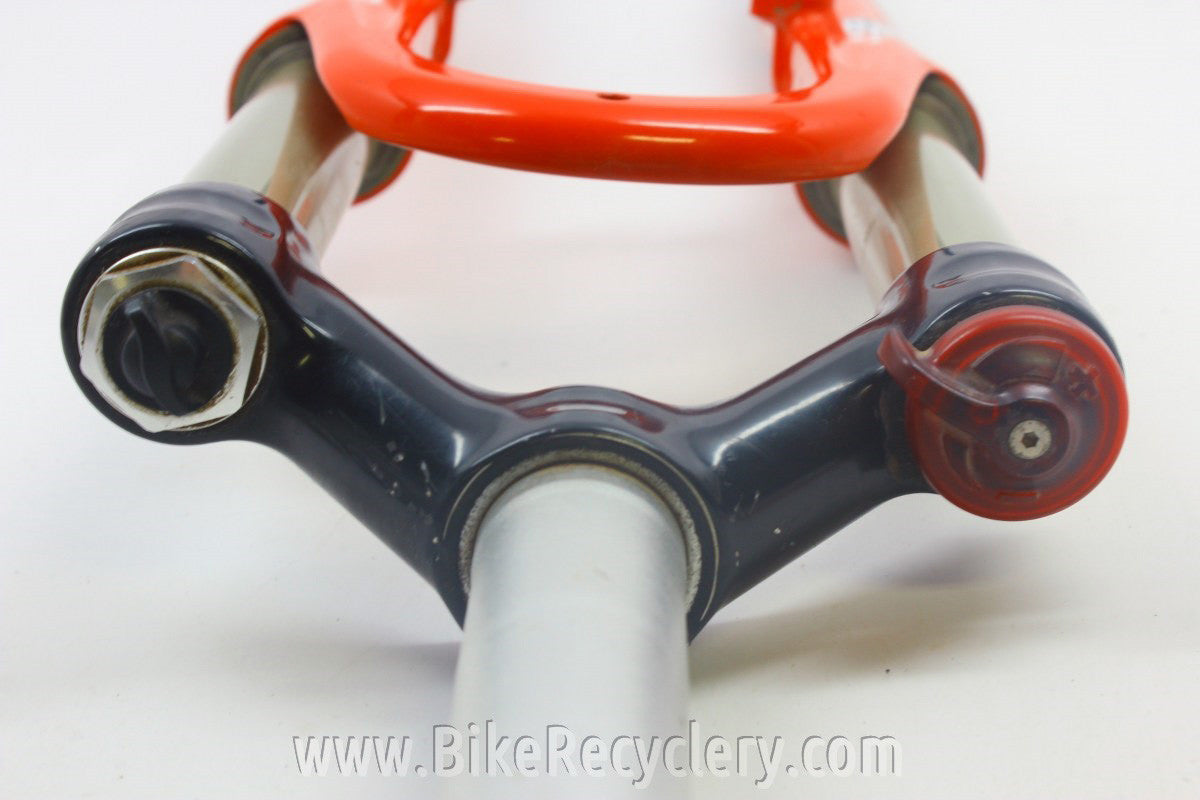 Vintage Rockshox SID SL Dual Air Fork: 1 1/8", 80mm Travel, Red, Disc/Rim Brake, Sub 3 Pounds!