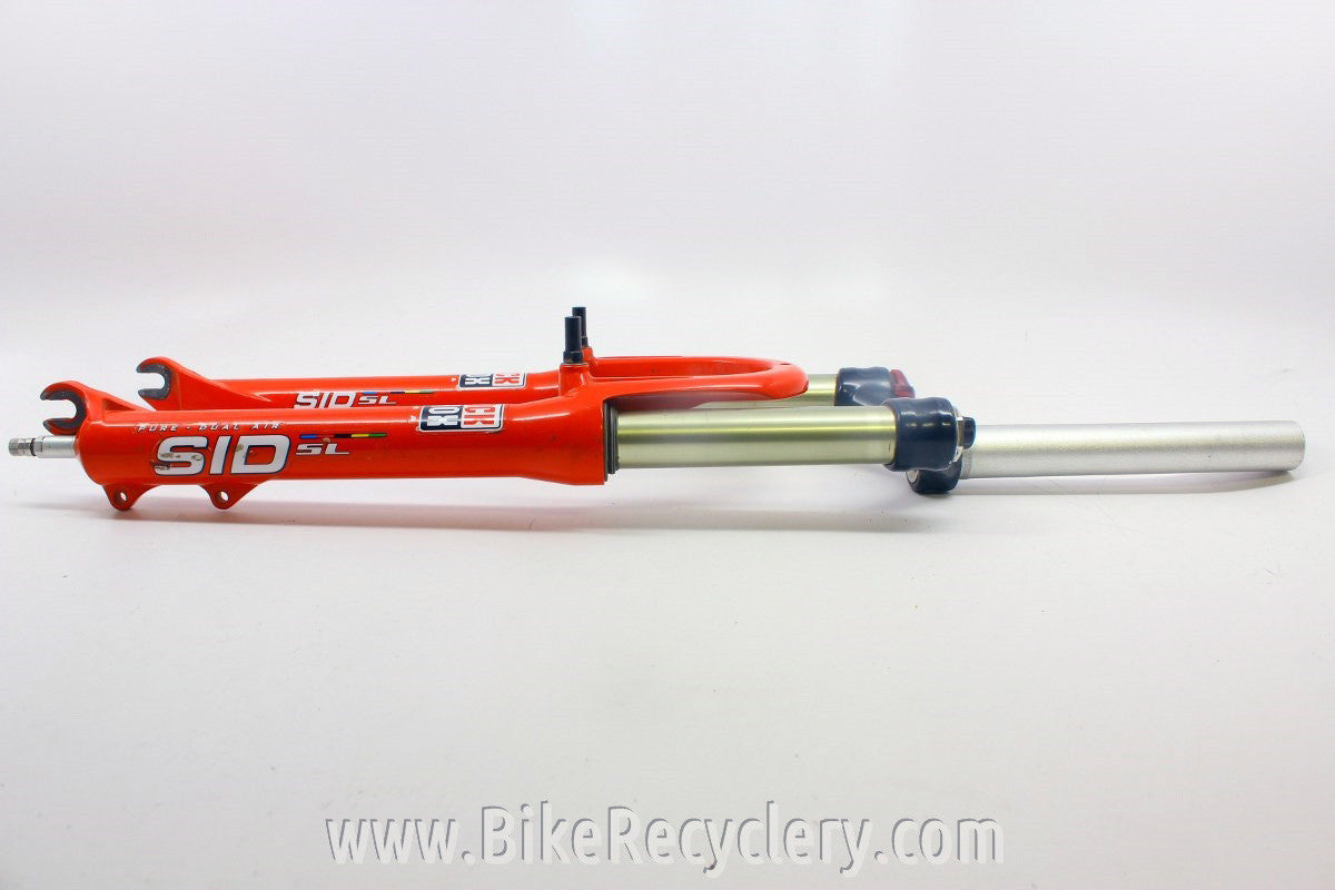 Vintage Rockshox SID SL Dual Air Fork: 1 1/8", 80mm Travel, Red, Disc/Rim Brake, Sub 3 Pounds!