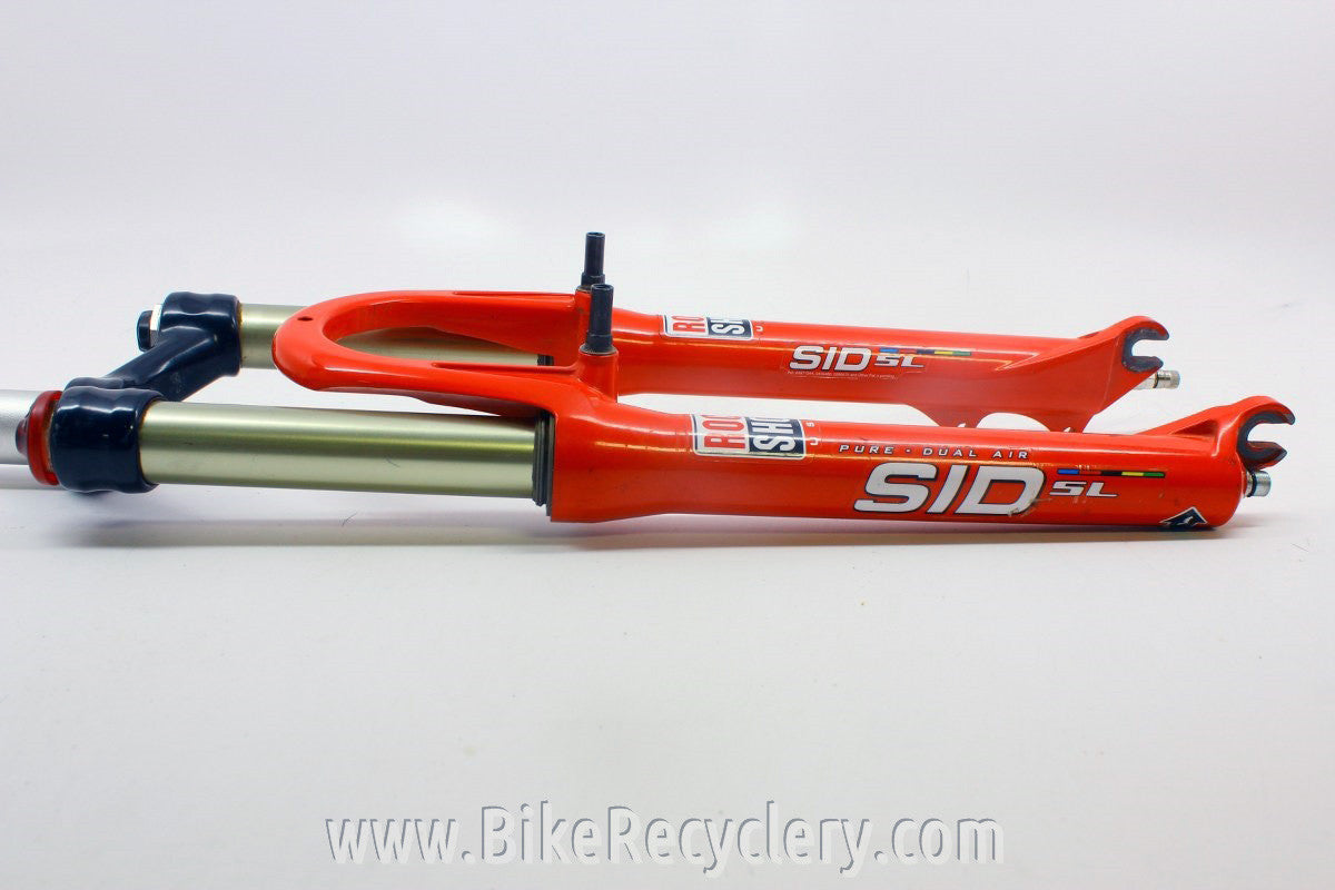 Vintage Rockshox SID SL Dual Air Fork: 1 1/8", 80mm Travel, Red, Disc/Rim Brake, Sub 3 Pounds!