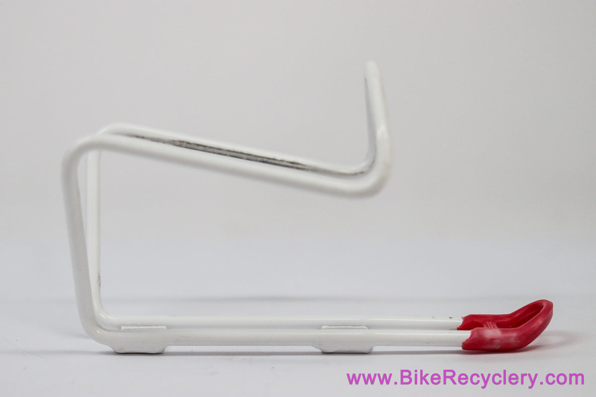 Blackburn Tubular Bottle Cage: Vintage 1970s / 1980's - TA REF 215 Style - Alloy - 35g - White/Red