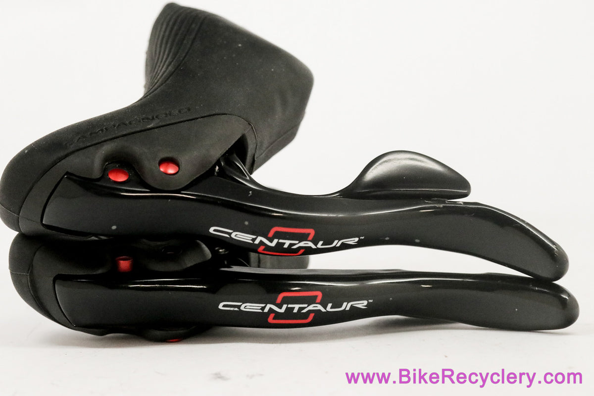 Campagnolo Centaur 10s Ergo PowerShift Shifters: Triple/Double - Black / Red (Barely Used Near Mint+)