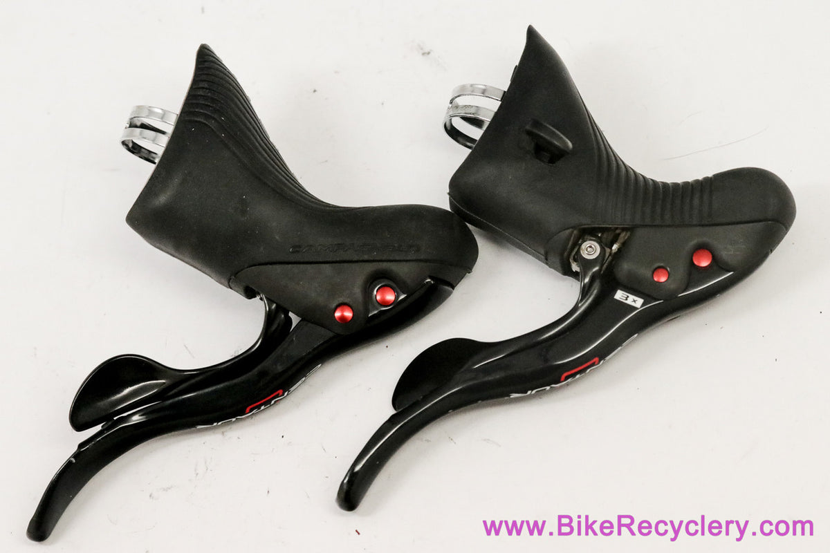Campagnolo Centaur 10s Ergo PowerShift Shifters: Triple/Double - Black / Red (Barely Used Near Mint+)