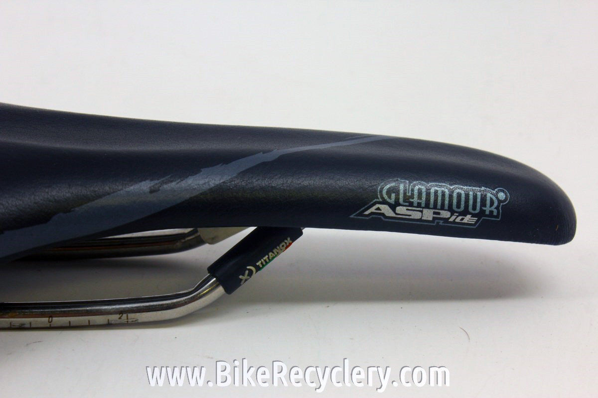 San Marco Aspide Racing Glamour Women's Saddle: 156mm, Titanox Near Mint