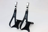 NOS Ale Art.97 Alloy Toe Clips: LARGE - Black Anodized