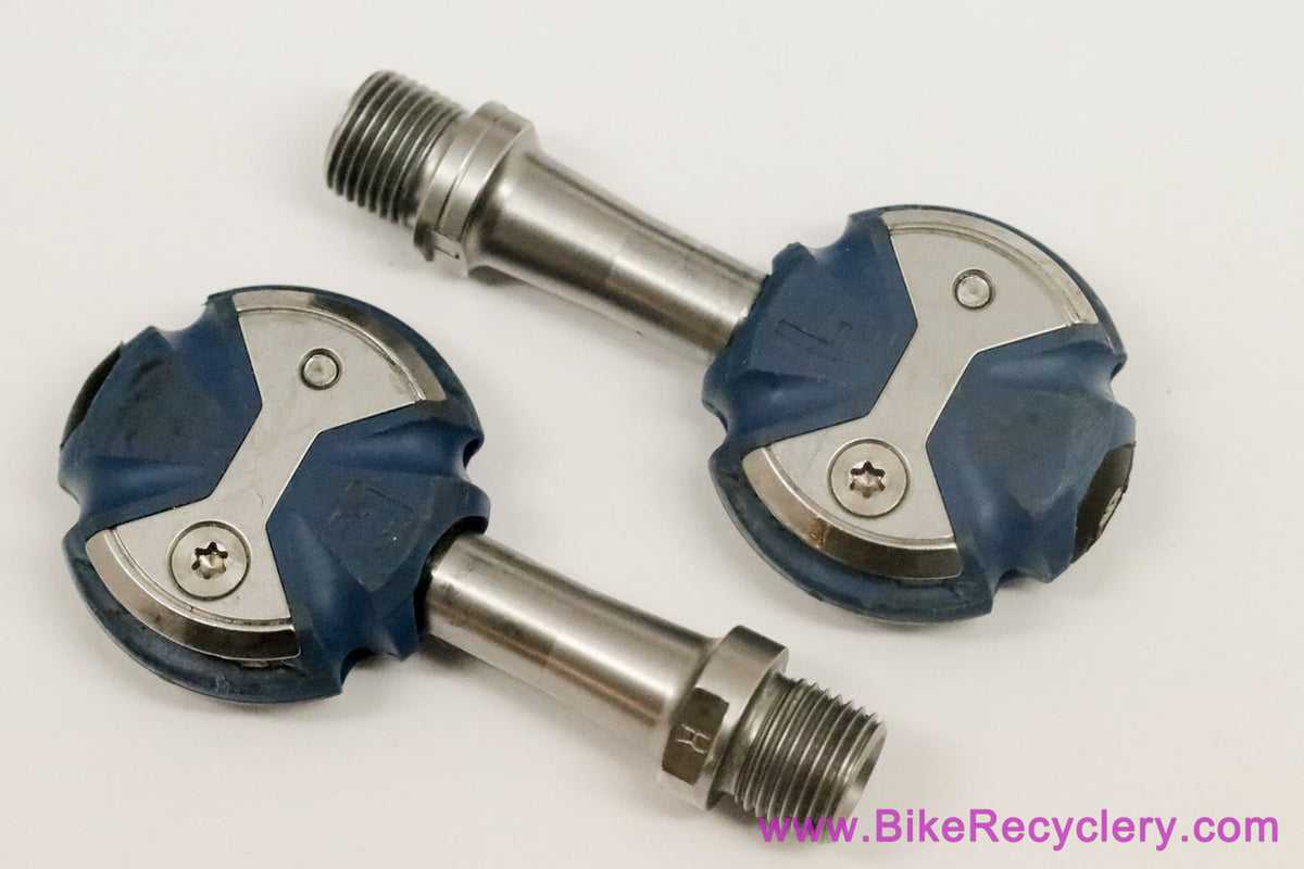 Speedplay Zero Stainless Clipless Pedals W/ New Cleats: Blue (<50mi, No Hdw/Shims)
