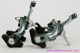 NIB/NOS Shimano 105 BR-1050 Brakeset & BL-1051 Levers: 47/57mm Standard Reach - Blue/Green Ano - Cables/housing - 1980's 1990s