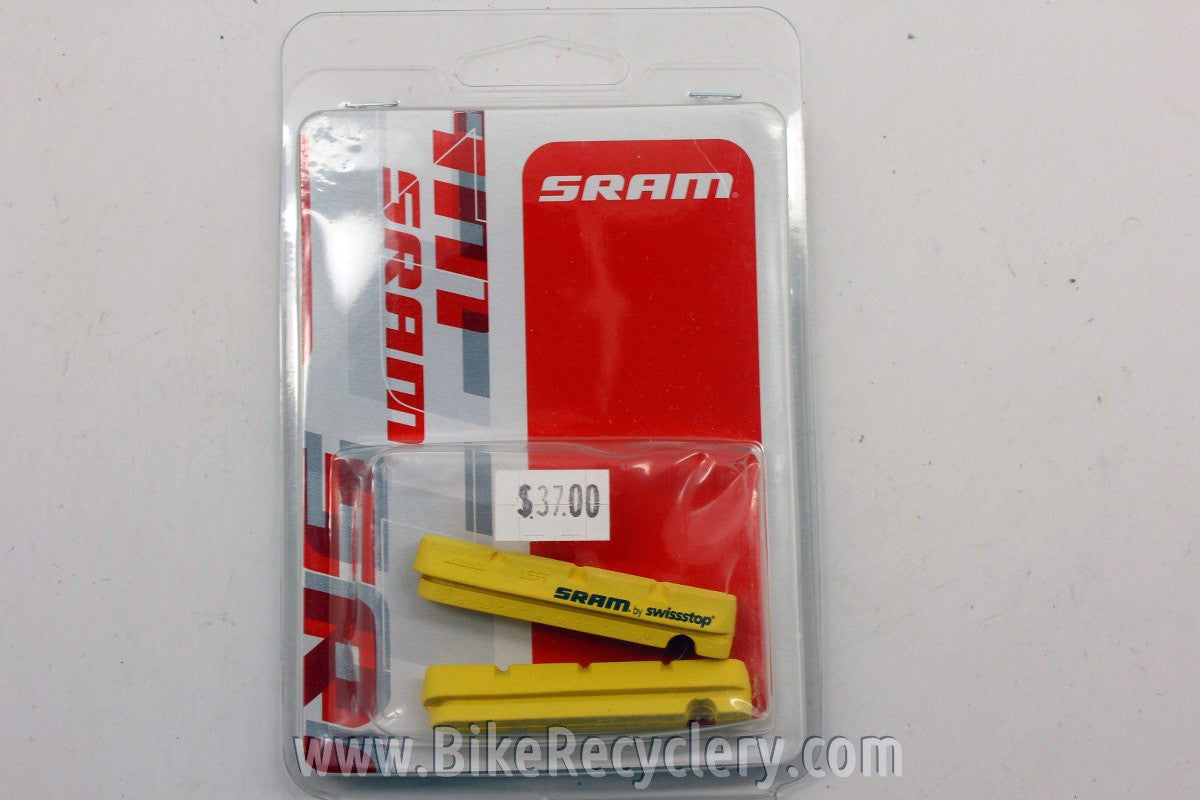 Sram Swissstop Carbon Brake Pad Inserts: Yellow (pair)
