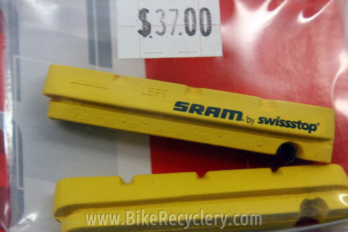 Sram Swissstop Carbon Brake Pad Inserts: Yellow (pair)