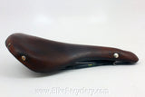 Lepper Voyager Leather Saddle: Reynolds 531 Rails, 294g, Dark Reddish Brown, ie Brooks Swallow