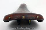 Lepper Voyager Leather Saddle: Reynolds 531 Rails, 294g, Dark Reddish Brown, ie Brooks Swallow