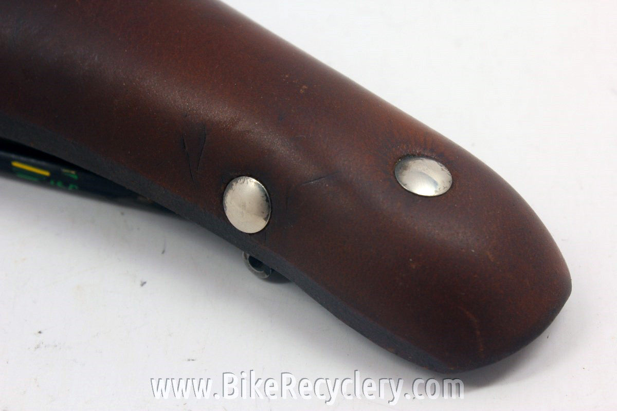 Lepper Voyager Leather Saddle: Reynolds 531 Rails, 294g, Dark Reddish Brown, ie Brooks Swallow