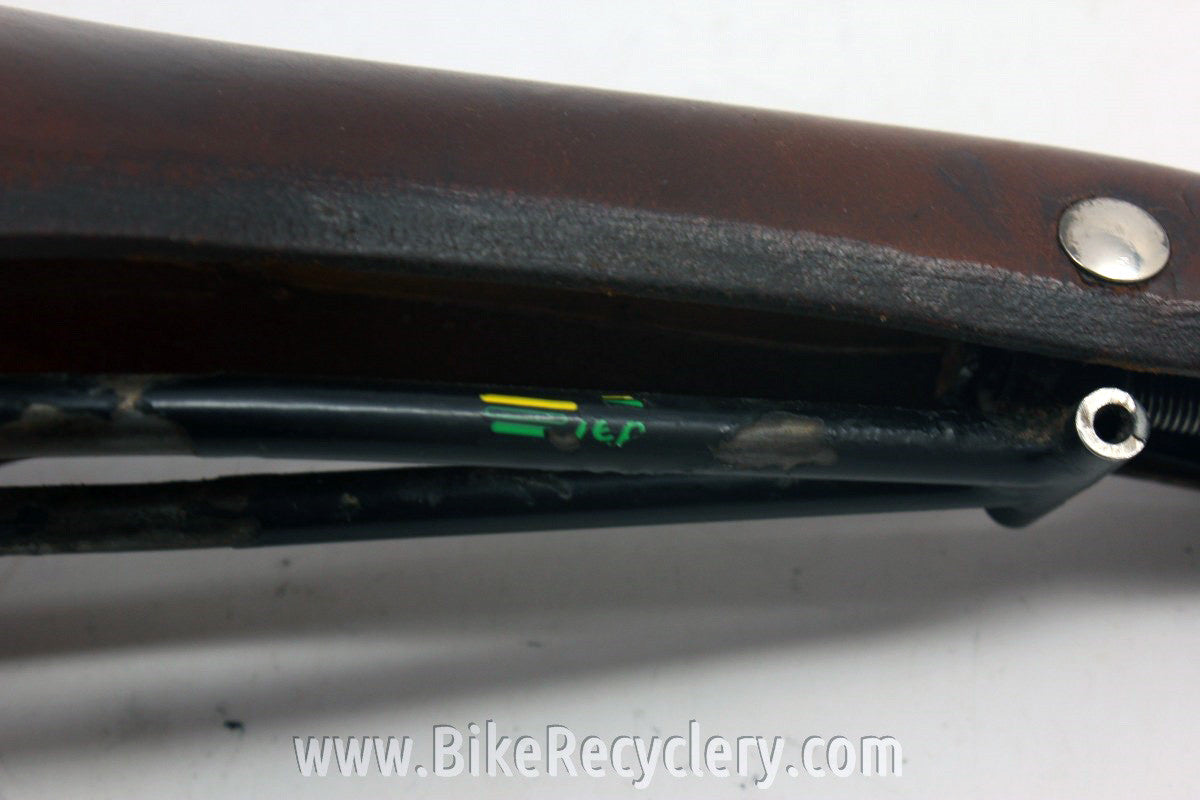 Lepper Voyager Leather Saddle: Reynolds 531 Rails, 294g, Dark Reddish Brown, ie Brooks Swallow