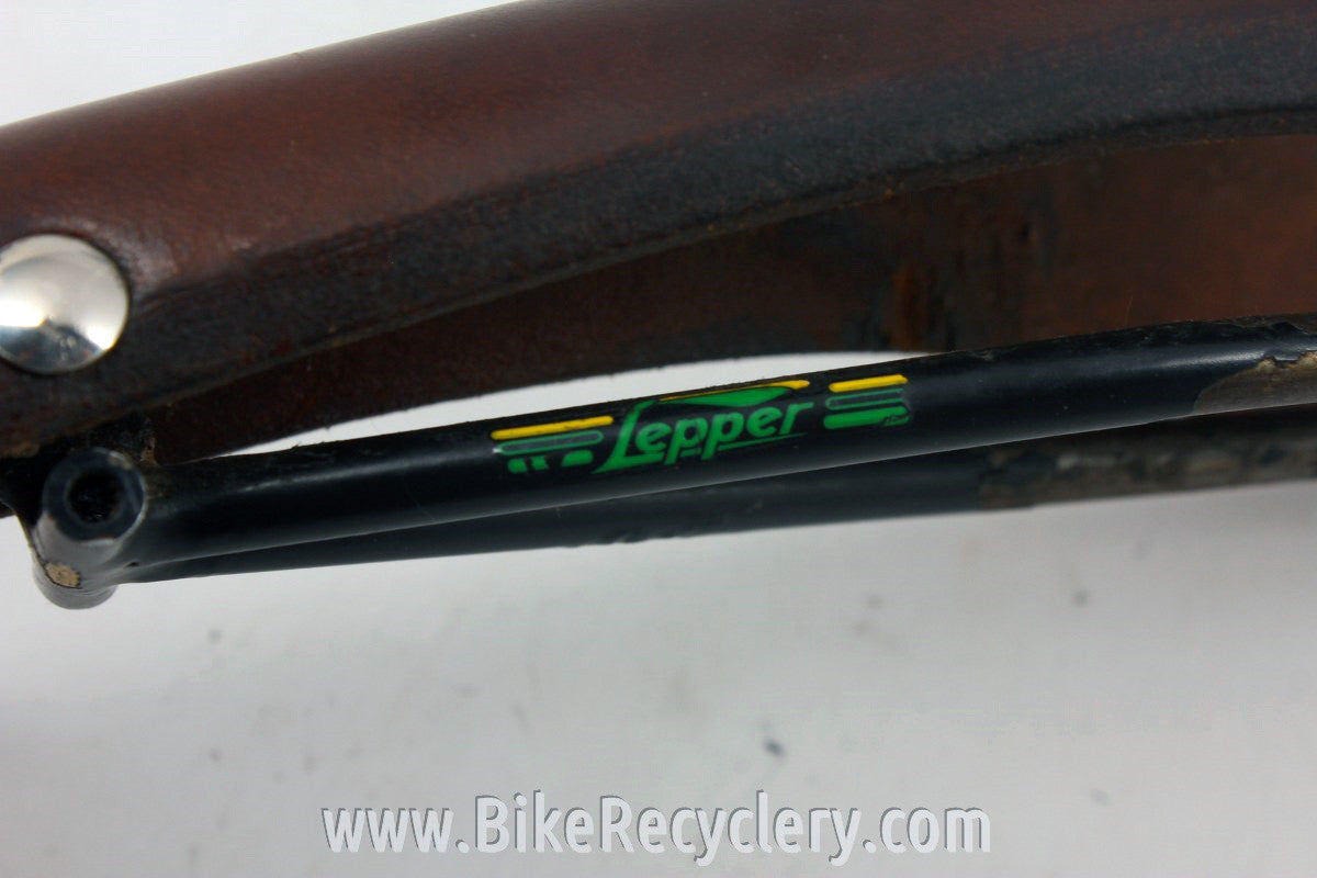 Lepper Voyager Leather Saddle: Reynolds 531 Rails, 294g, Dark Reddish Brown, ie Brooks Swallow